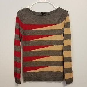 The Limited slashed striped sweater